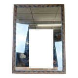 Ancien miroir de boiserie époque Napoléon III en bois a double patine