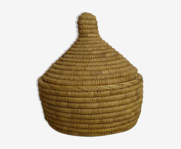 Panier en osier marocain