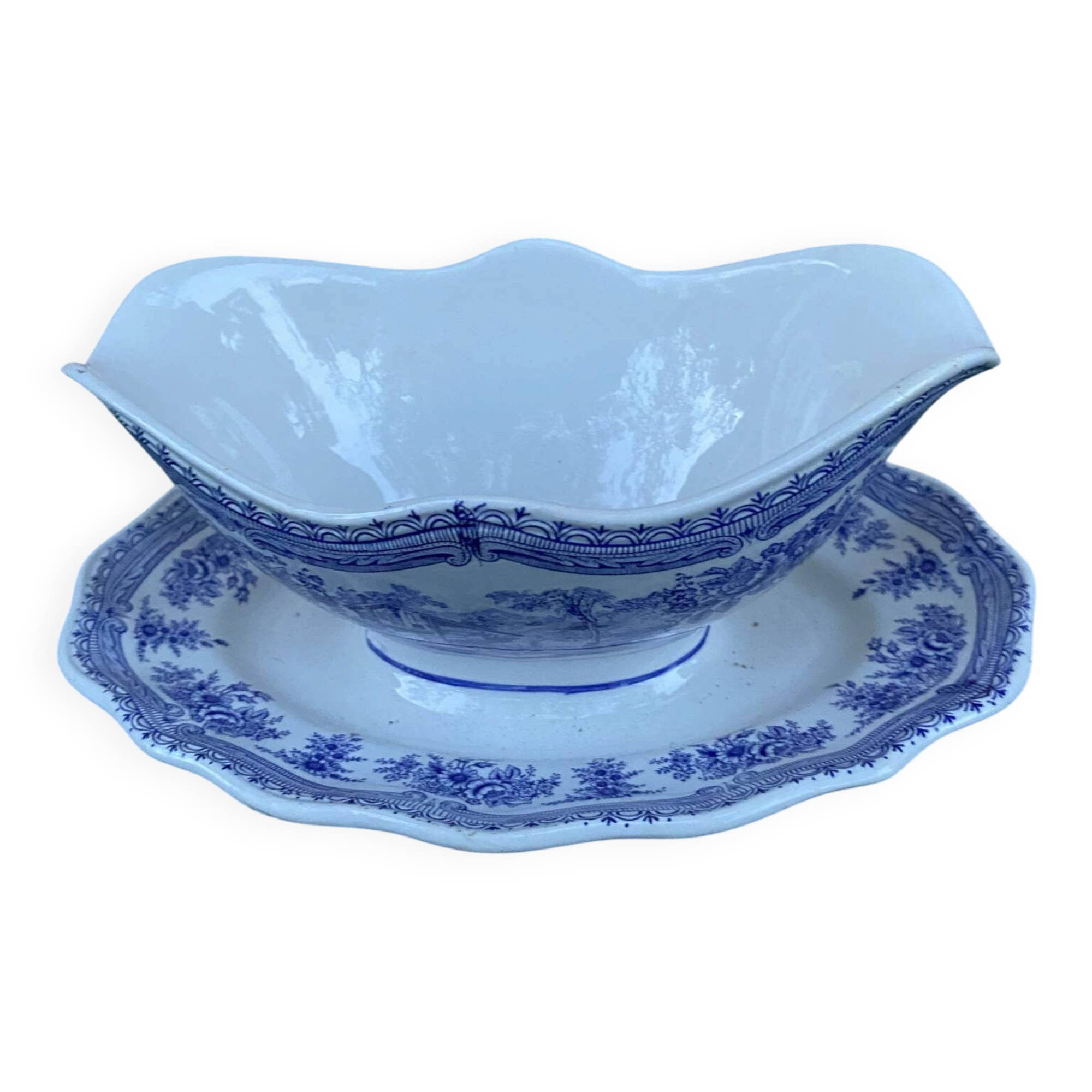 Magnifique Dessous de Plat / Assiette Murale Vintage - Décor "Pois