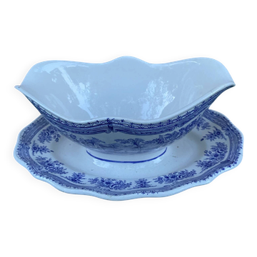 Magnifique Dessous de Plat / Assiette Murale Vintage - Décor "Pois
