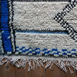 Old azilal carpet blue and white