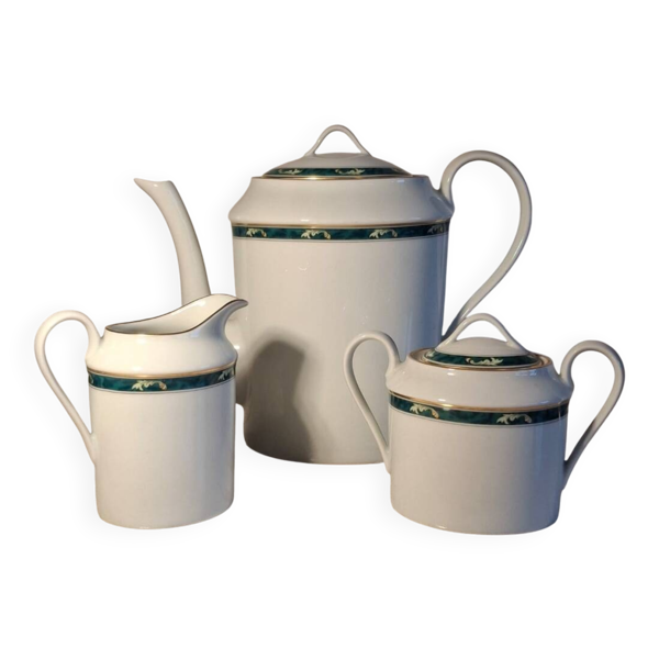 Service à café 3 pièces – Porcelaine de Limoges – Modèle Trianon