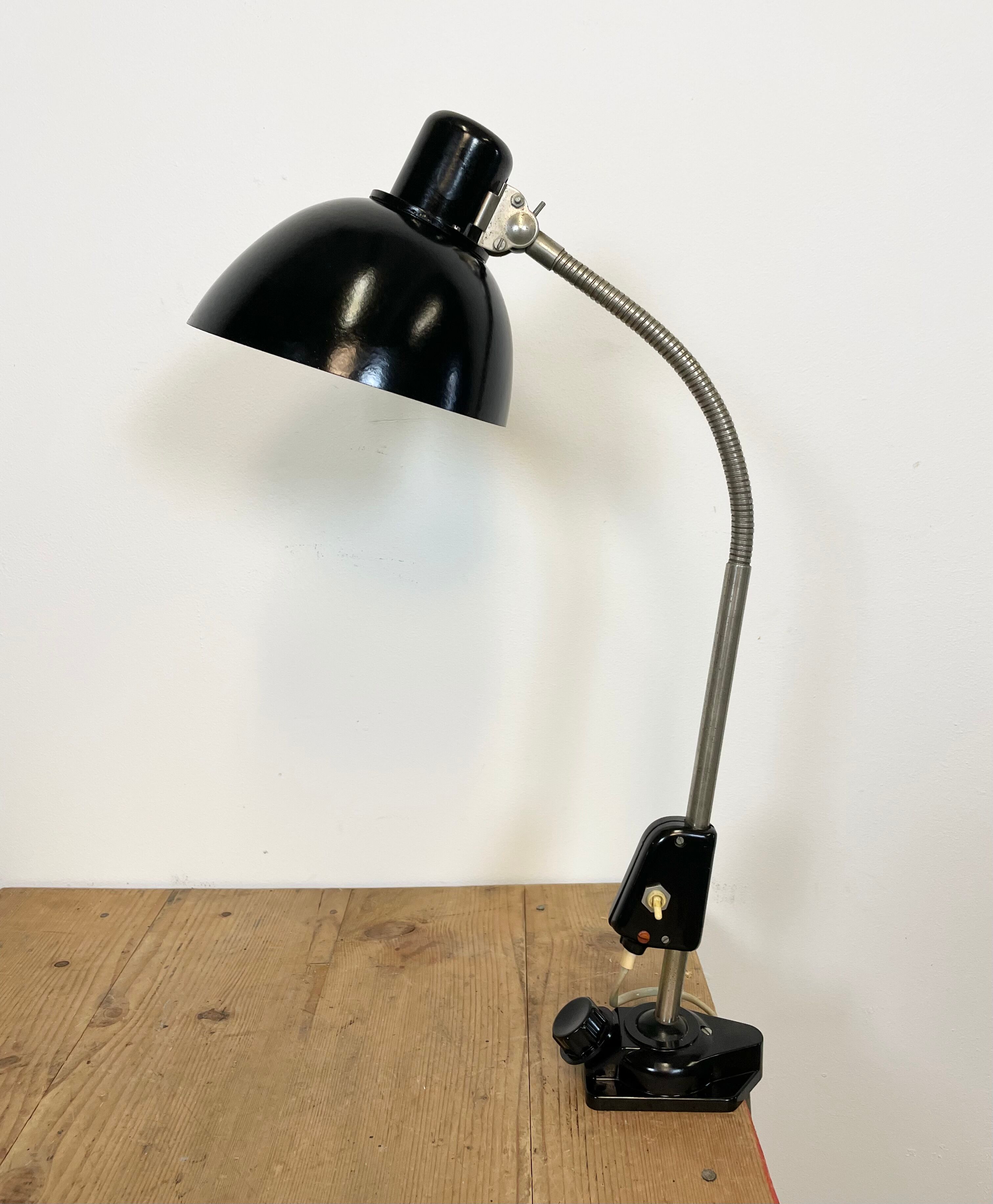 Industrial German Workshop Table Lamp from Reif Dresden, 1950s