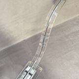 Cobra desk lamp in lucite and chromed metal  italy 80s