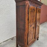 Wardrobe 2 doors Louis XV walnut of the XlX th siecle