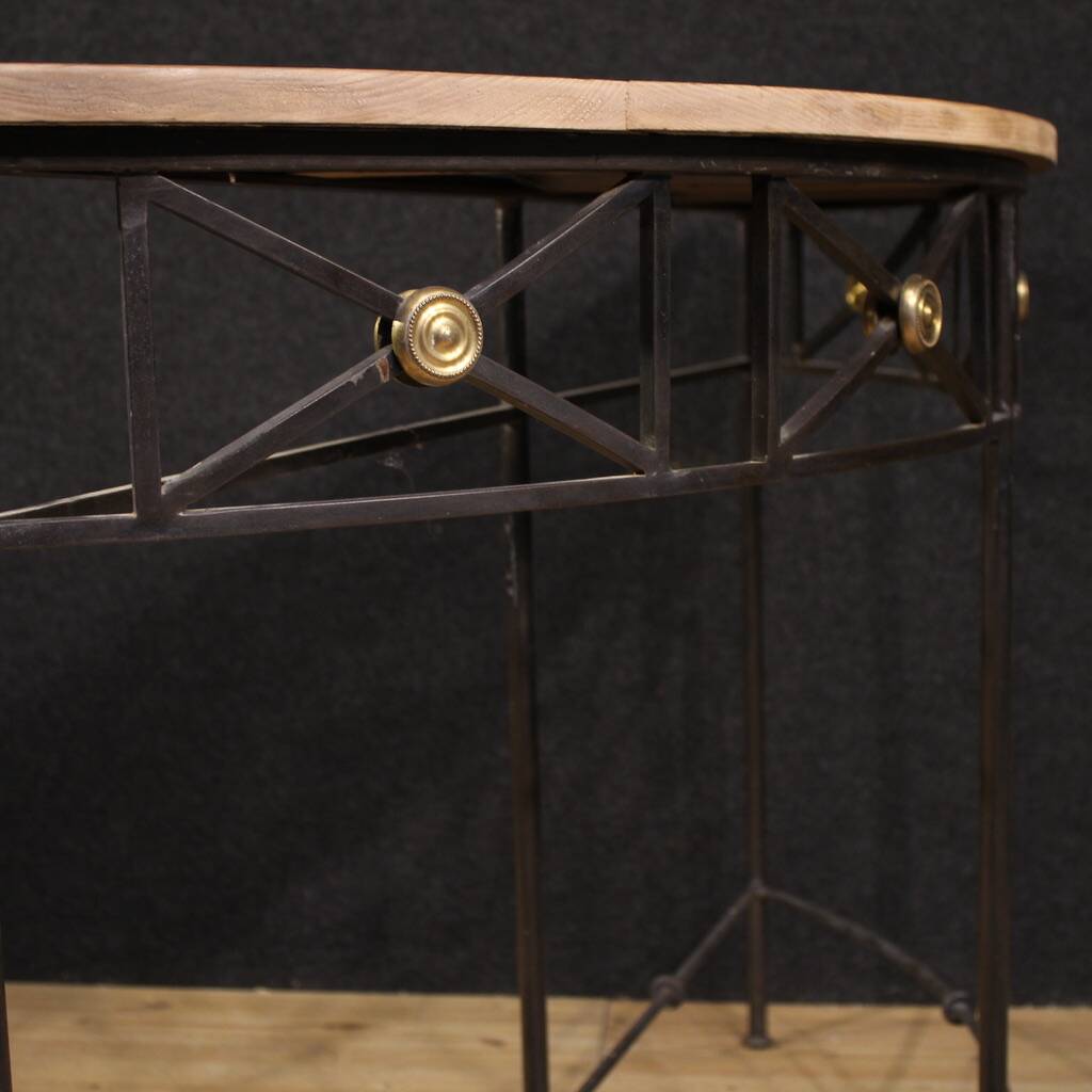 20th century French half-moon console