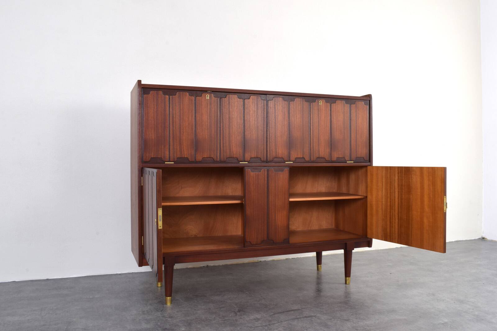 Mid-Century Norwegian Teak Highboard, 1960s.