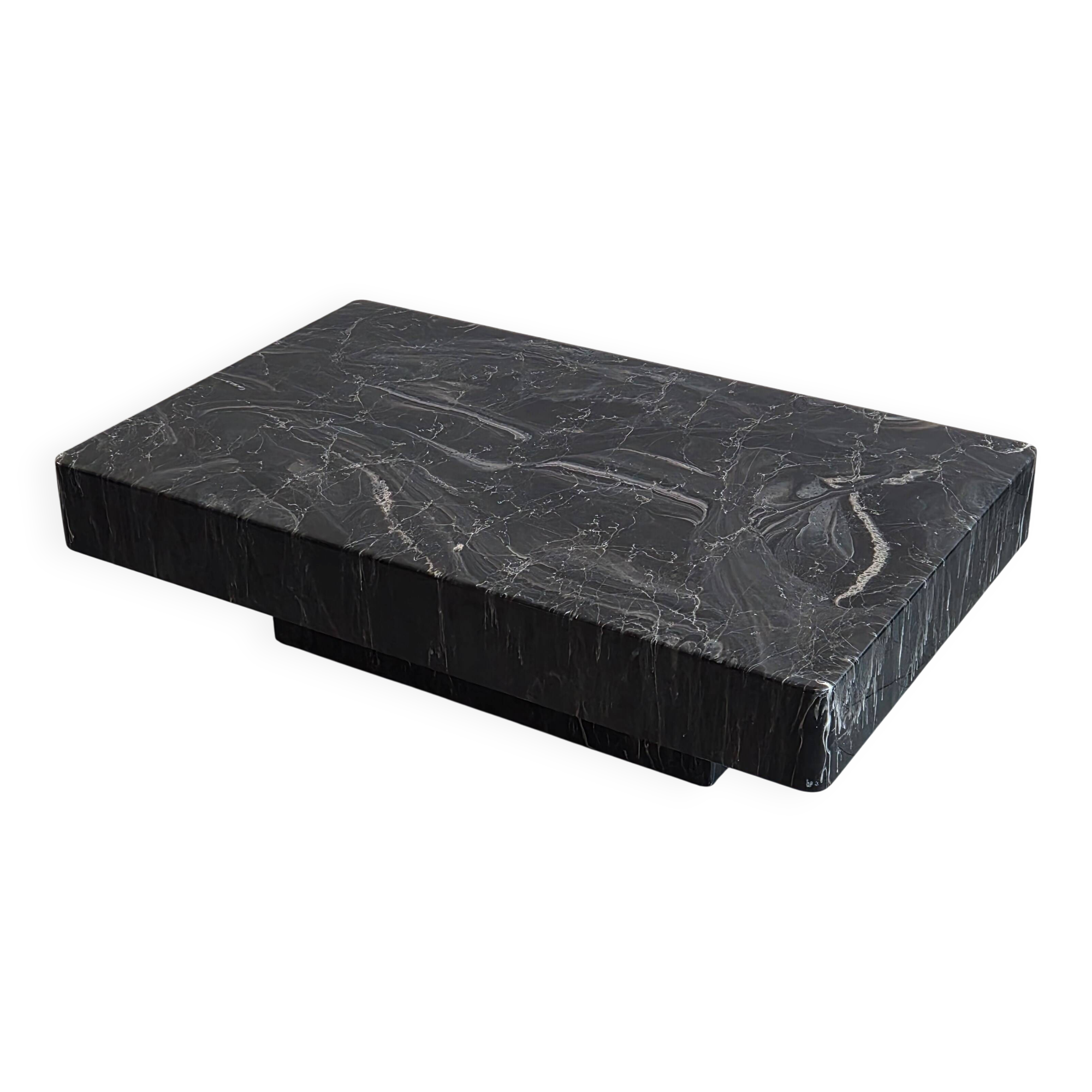 1970s vintage marble effect coffee table