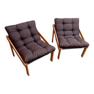 Vintage Scandinavian seventies armchairs