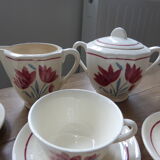Badonviller porcelain floral pattern coffee set 2008120
