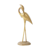 Ibis en laiton doré des années 70