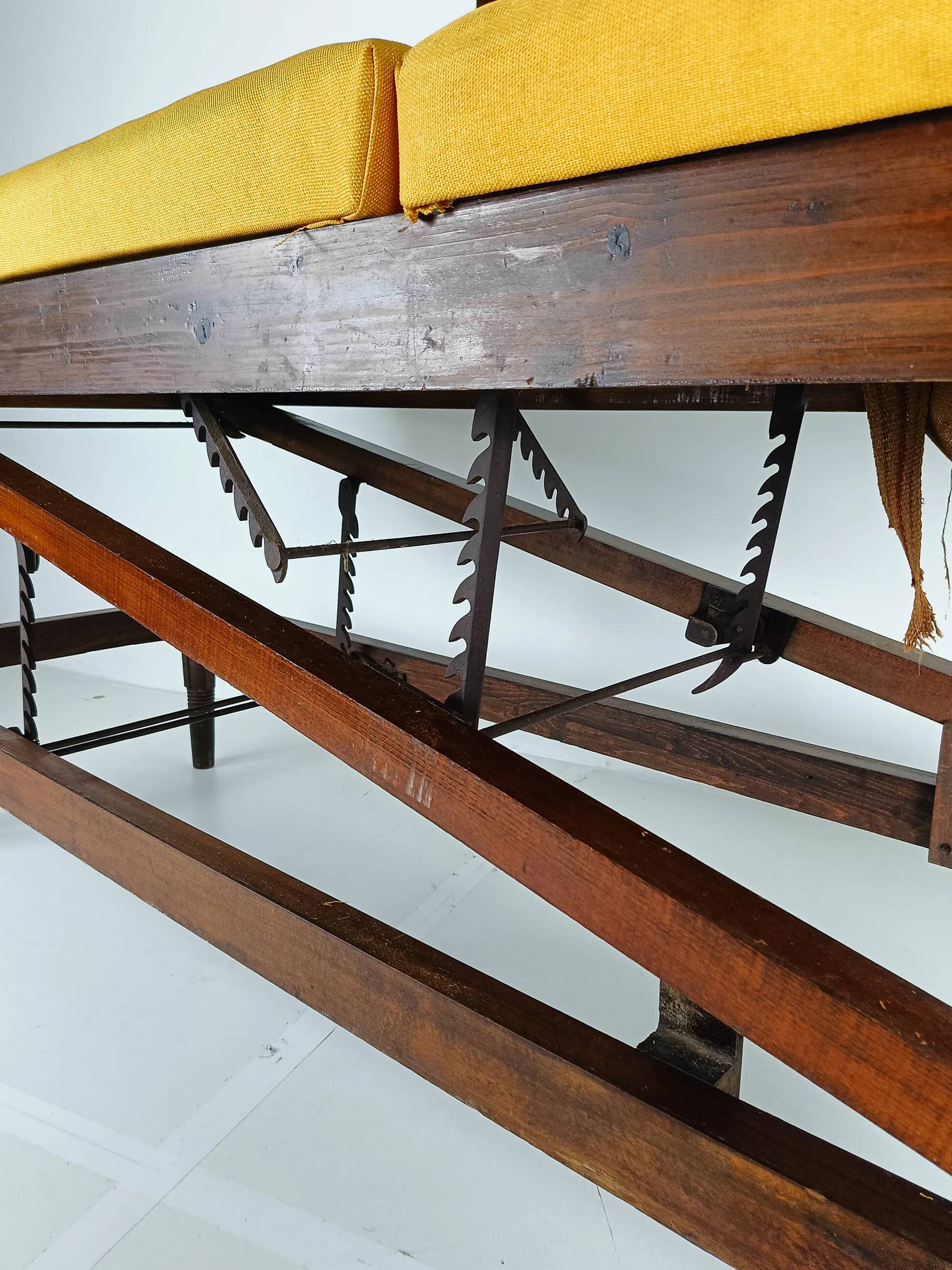 Antique English military hospital bed