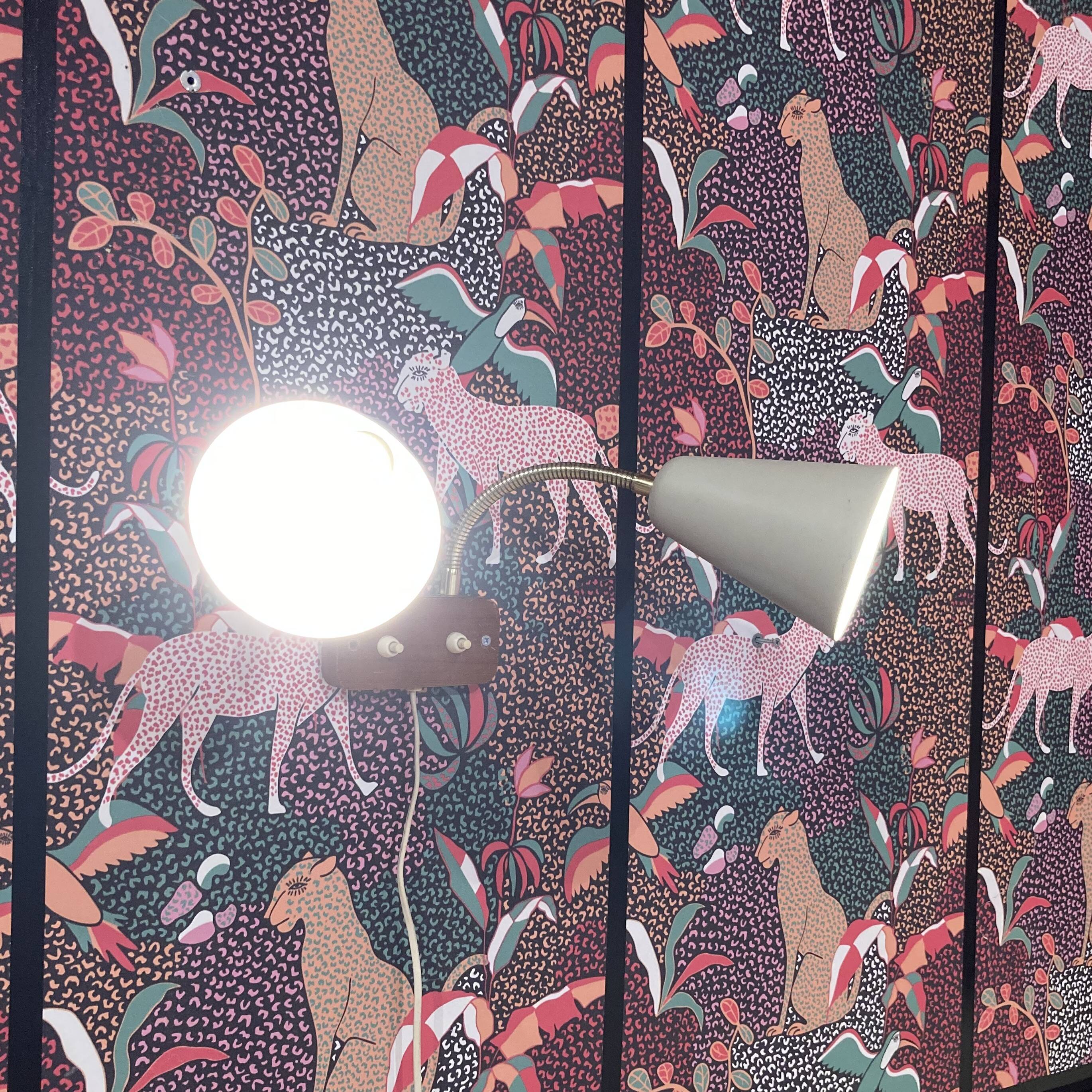 Large double wall light, Scandinavian design, 1950s