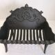 Old cast iron log holder andiron fireplace cornucopia pine cone