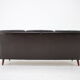 1970s Danish 3-seater sofa in dark brown leather