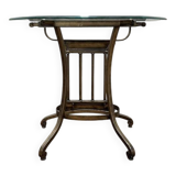 Console d’entrée en métal doré et verre