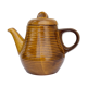 Striped stoneware teapot