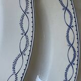 Pair of round dishes Boch La Louvière circa 1900