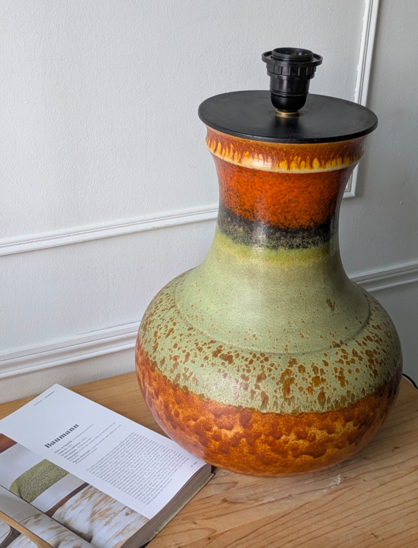 Grand pied de lampe vintage style ''fat Lava'' 70'