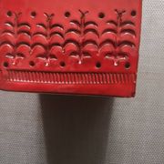 Red glazed ceramic vase - Aldo Londi for Bitossi - 1960s