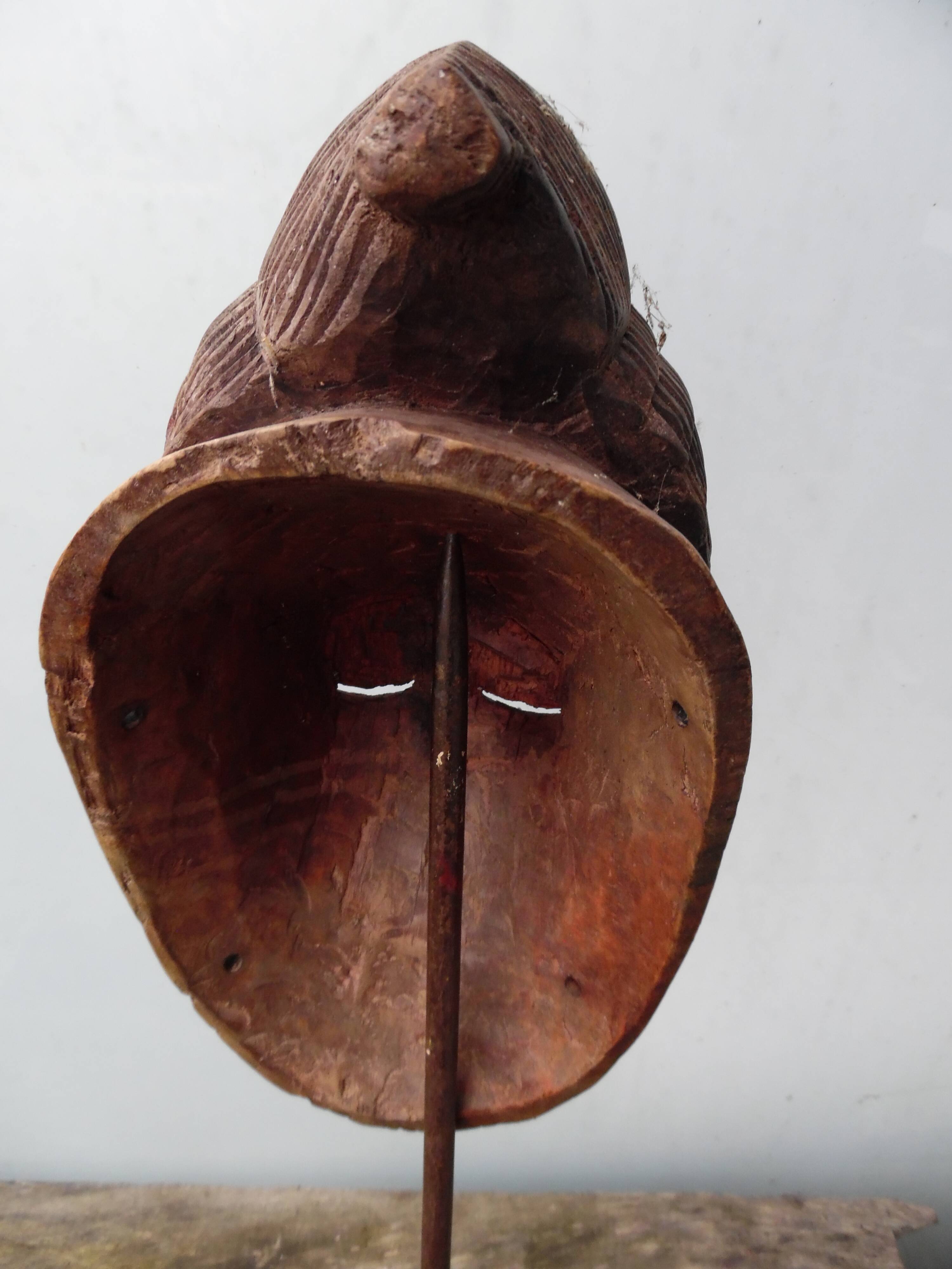 Baoulé wooden mask from Ivory Coast
