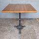 Bistro table 70/70cm solid wood top pedestal table