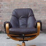 Relaxation armchair & Ottoman Scandinavian design Sweden 1960s