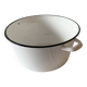 Large vintage basin in white enameled sheet metal