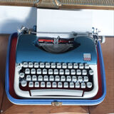 Functional blue typewriter