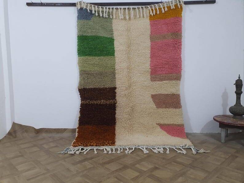 Authentic traditional handwoven Berber rug size 1.4/2.6 m