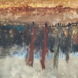 Painting jean Claude Imbert campaign Saint Tropez watercolor and charcoal