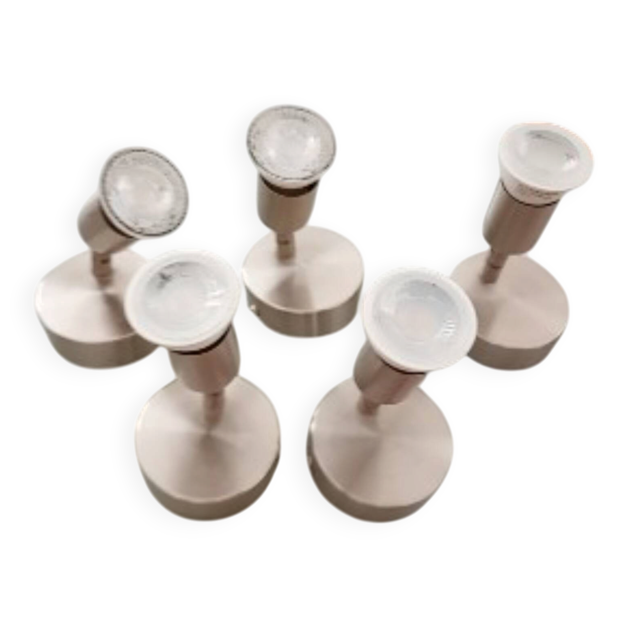 Set of 5 small vintage spotlights