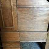 Oak and cherry chest bench