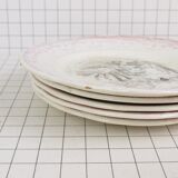 Five Digoin Sarreguemines Talking Plates