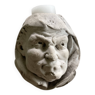 Monk's head candlestick. Antique.