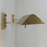 Pair of adjustable vintage wall lights, brass, France, 1970.