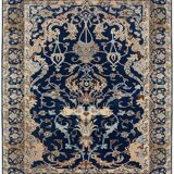 Iranian oriental carpet Kashan - handmade: 1.42 x 2.00 metres in Wool and Silk