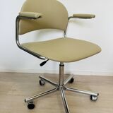 Vintage Office Armchair in Pistachio Color by Kovona