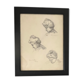Pencil drawing from 1905 "My mother"