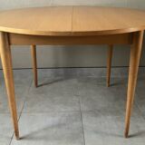 Vintage round table from the 60s with butterfly extension