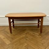 Solid oak coffee table, French work, 1960s