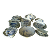 Dutch Iron Earth service set Creil and Montereau 38 pieces