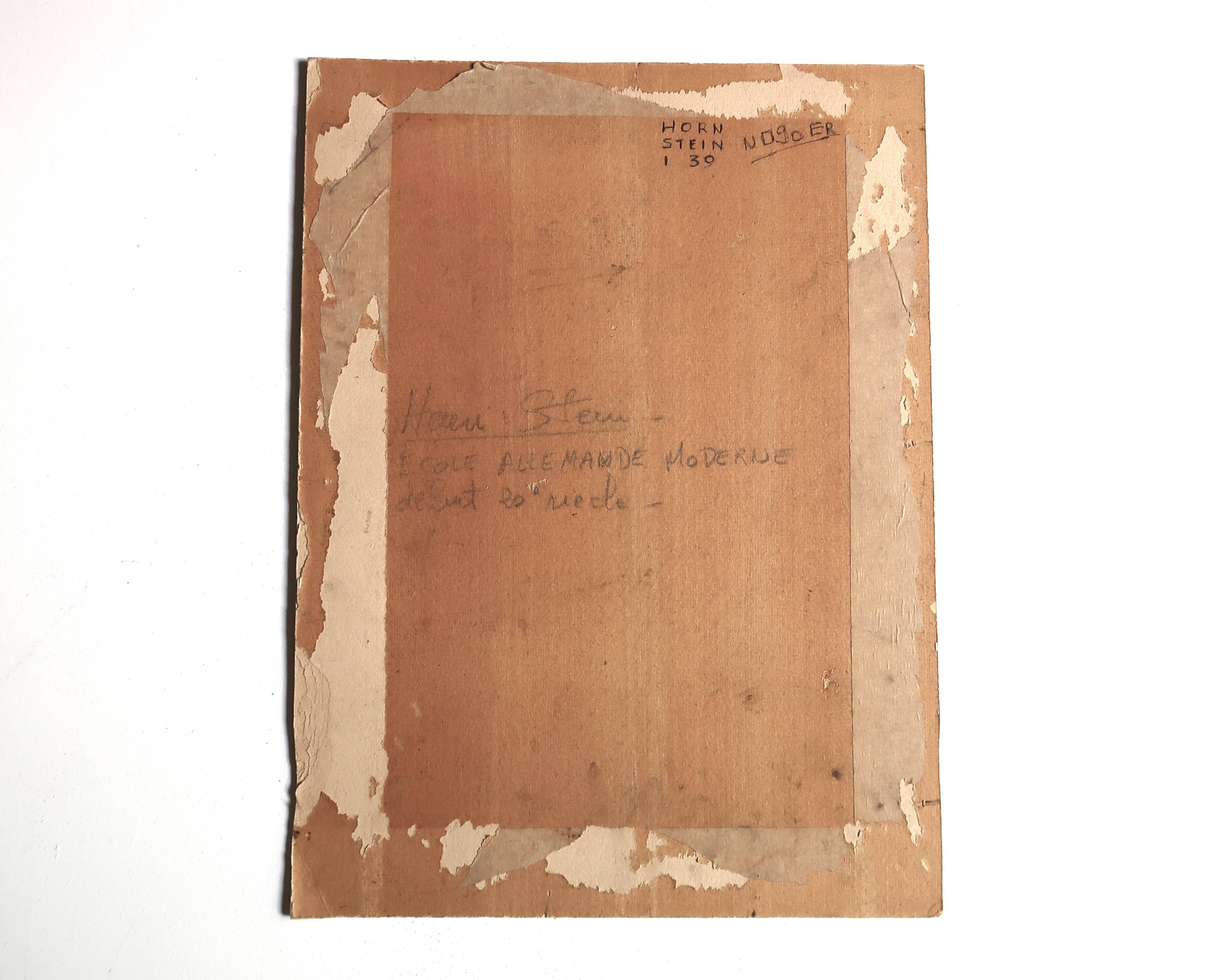 Tableau, peinture abstraite signée, école Allemande moderne, années 50