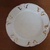 6 dessert plates in white porcelain