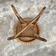 Guerdon vintage children's coffee table in rattan wit old rattan wicker bohemian 1950