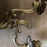 Pair of bronze wall lamps