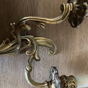 Pair of bronze wall lamps