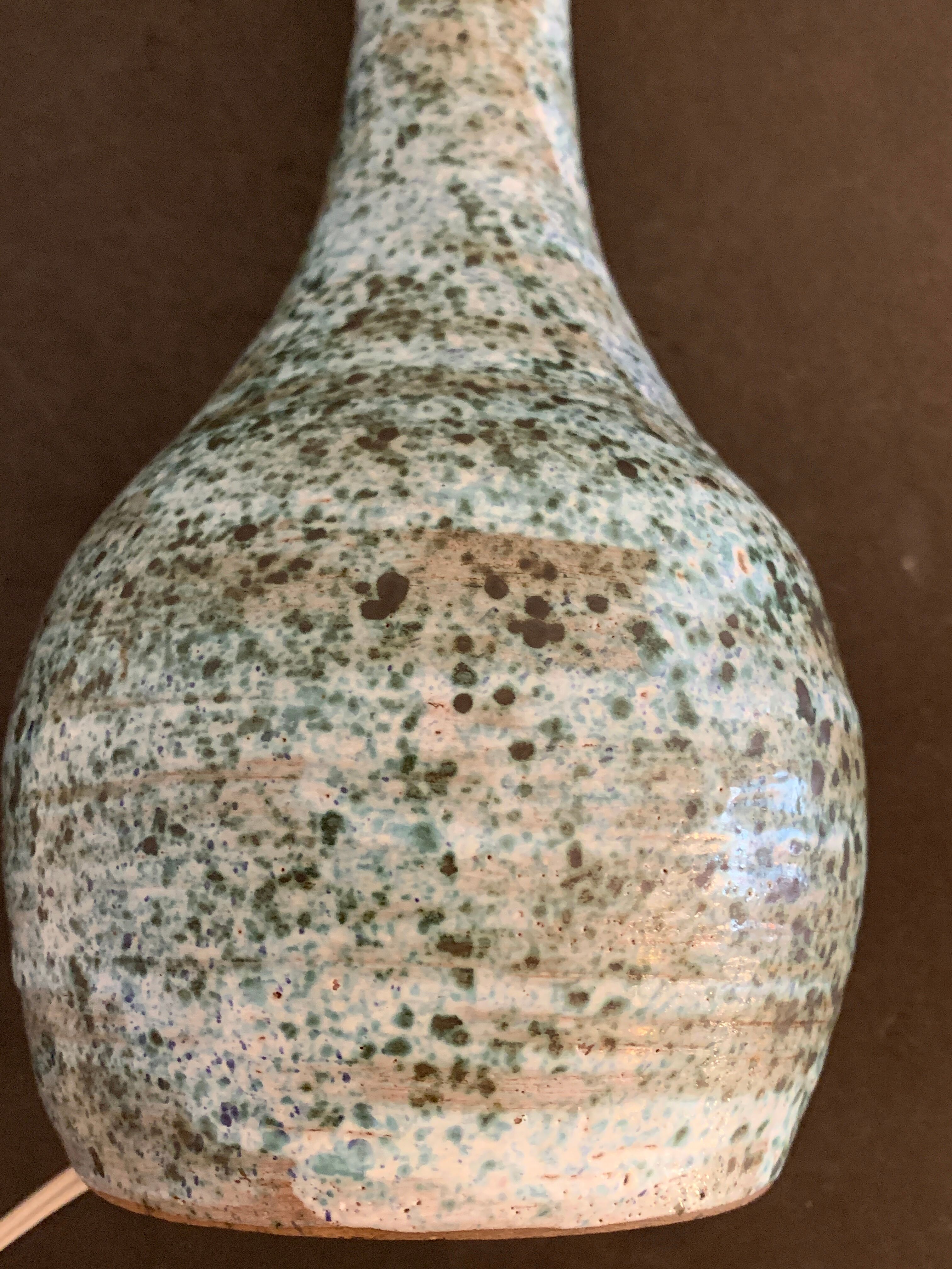 Ceramic lamp foot Monique Senlis, 1970