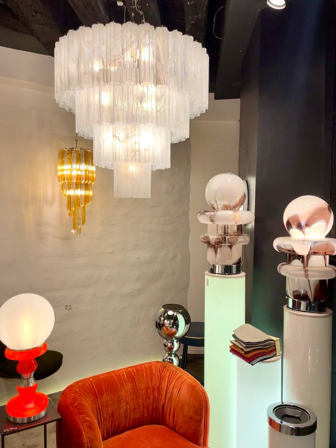 Grande suspension lustre verre Murano