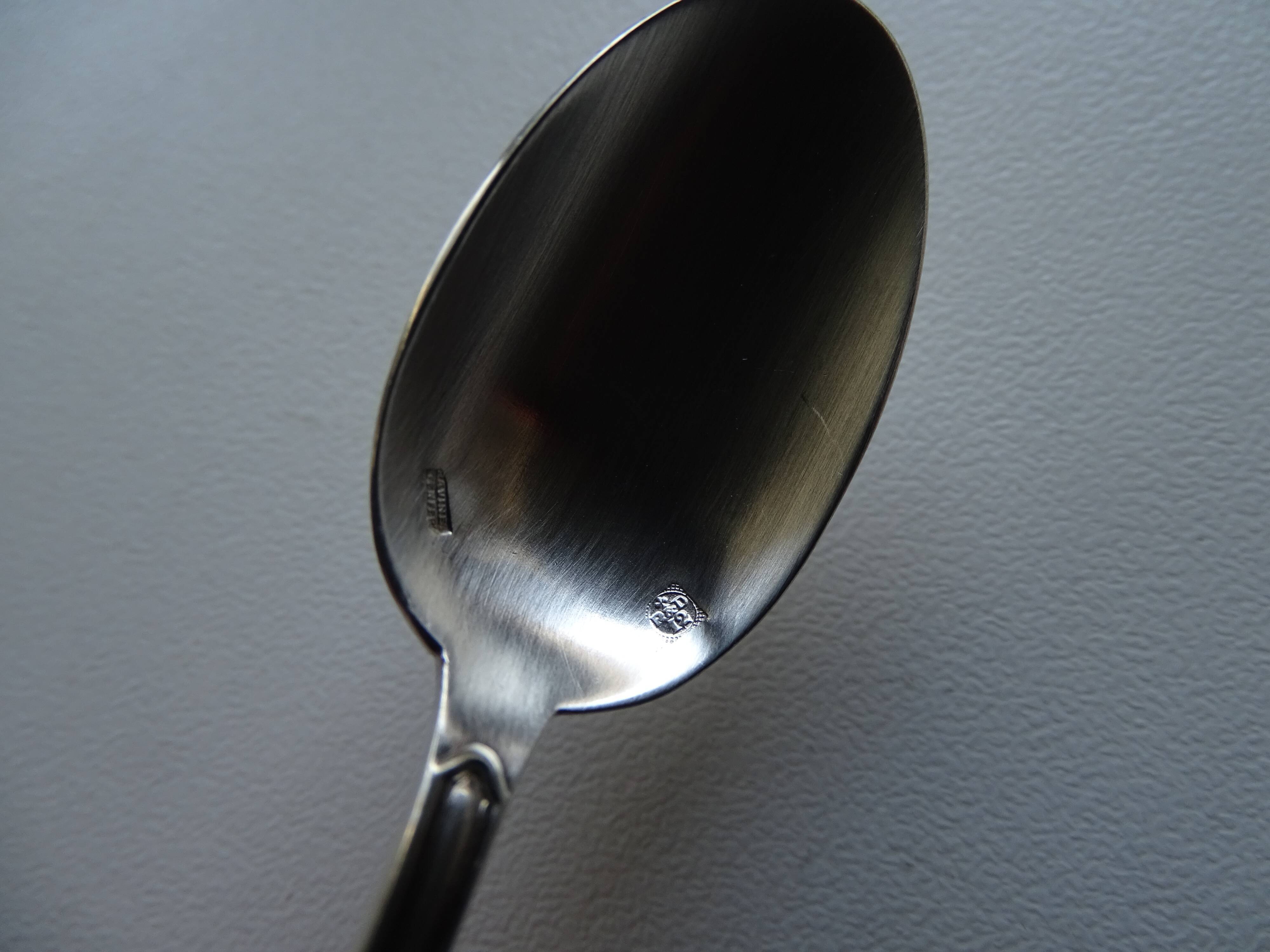 Set of 12 mocha spoons Ravinet Denfer in silver metal